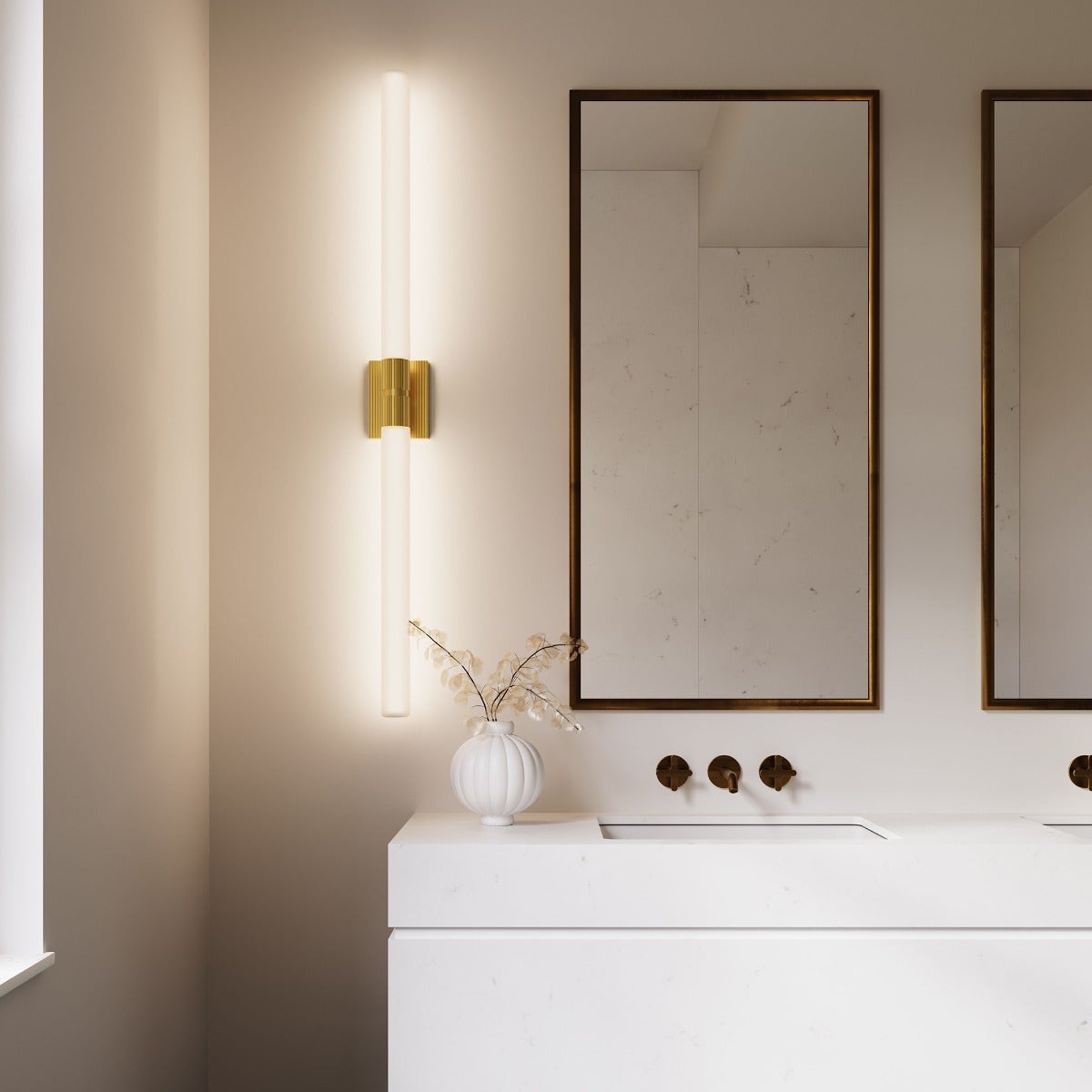 Sonneman 48 Bath Bar in Satin Brass 3964.38 40