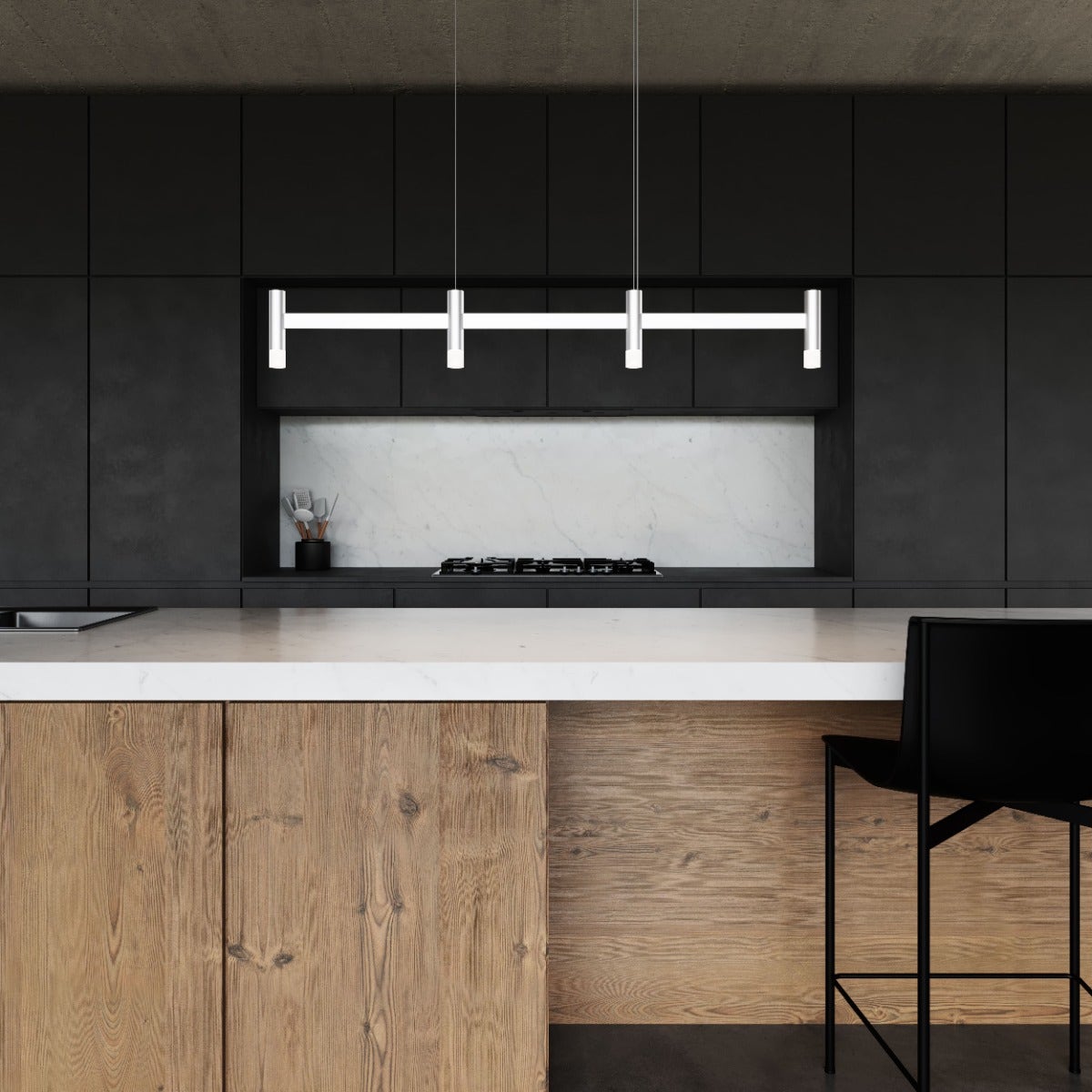 Black linear pendant cheap