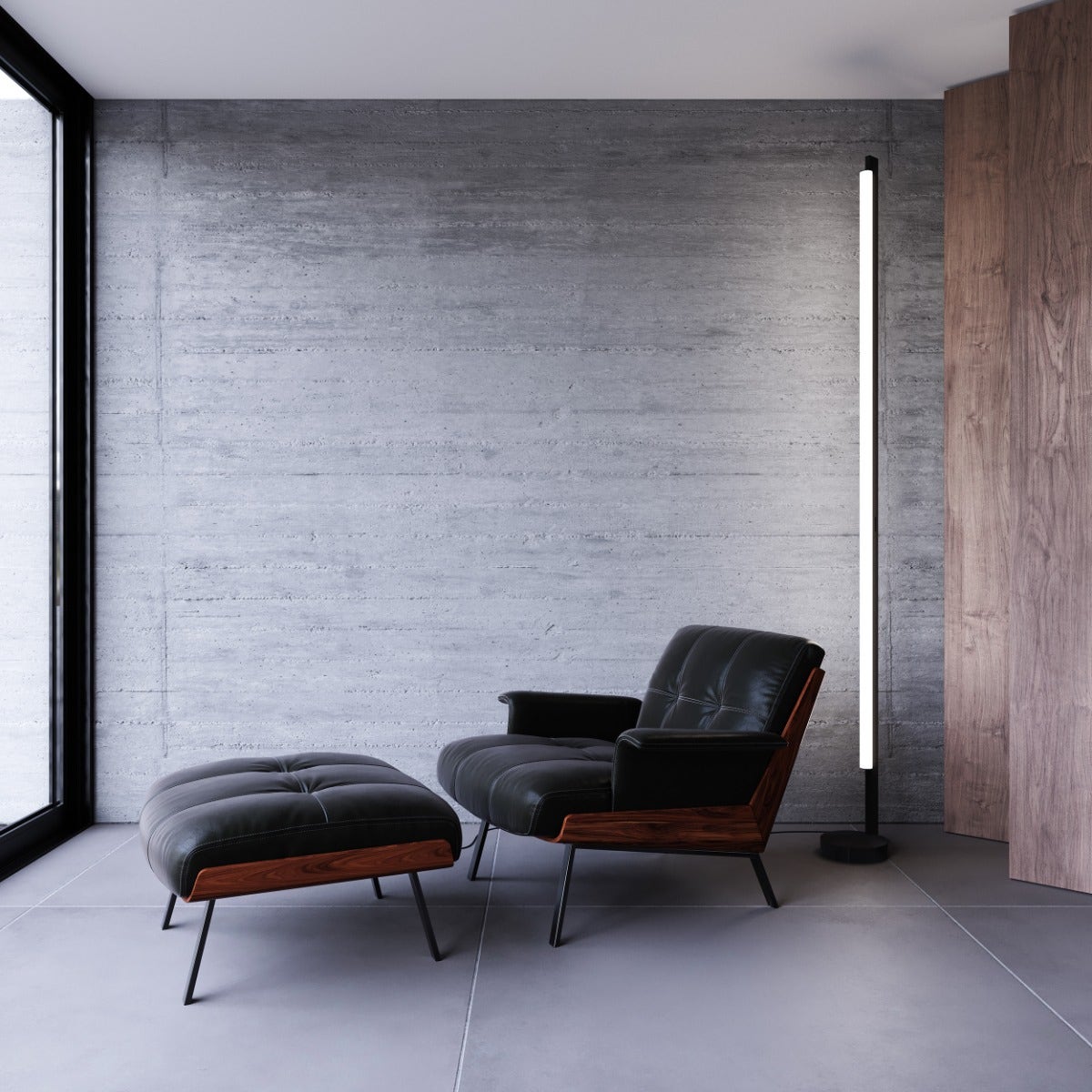 Led floor lamp black discount