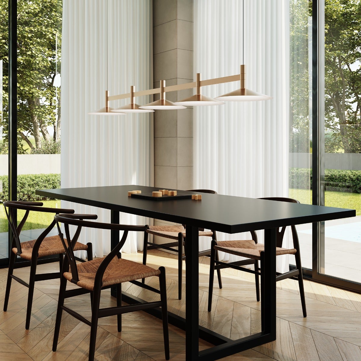 Linear pendant chandelier hotsell