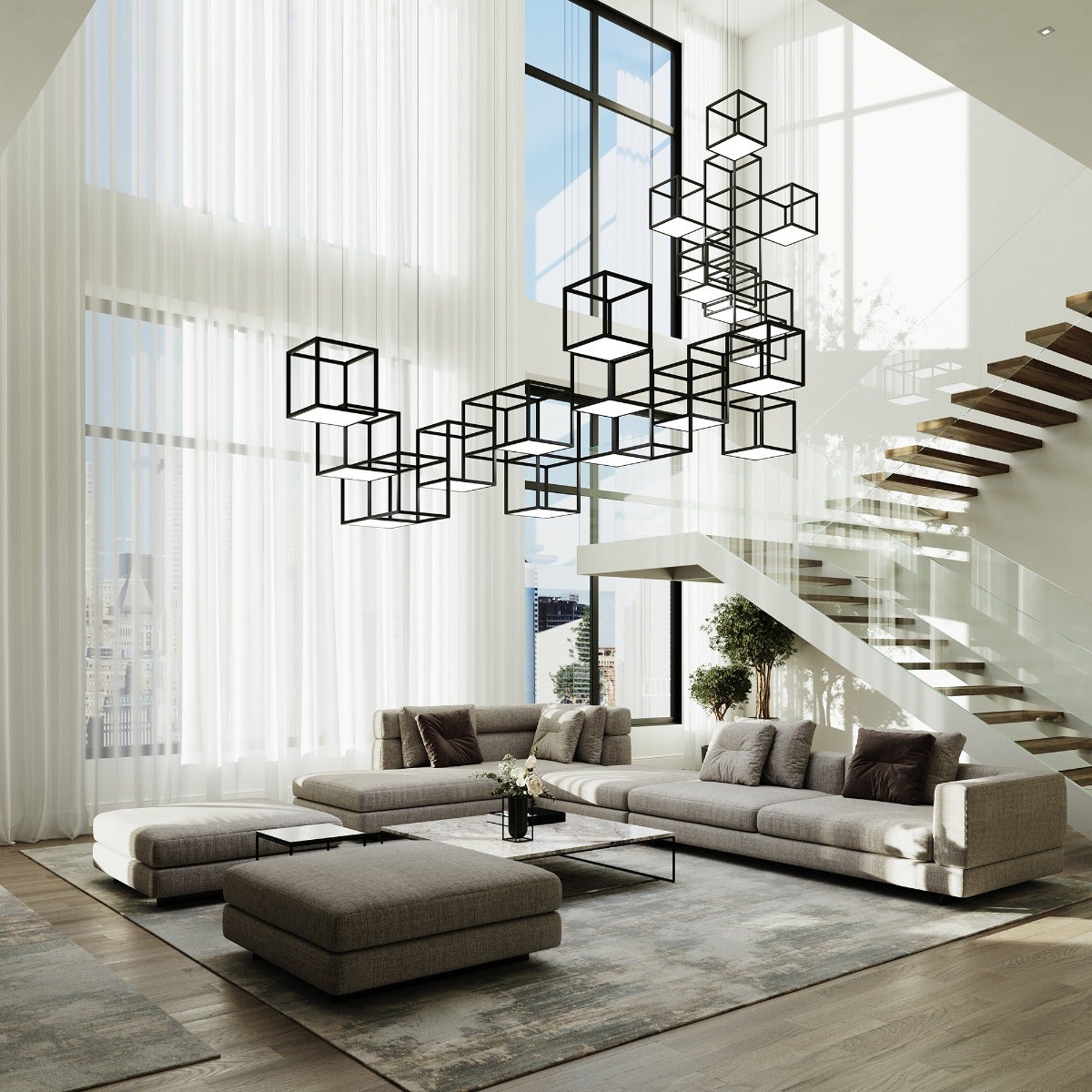 初売り 福袋 Cubix LED Chandelier 看板
