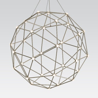 2170.13W Constellation Hedron Pendant Satin Nickel w/Clear Faceted Acrylic Lens Gray SIlo Image