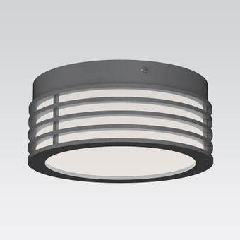 7420.74 Marue LED Surface Mount 7" Textured Gray Round Gray SIlo Image