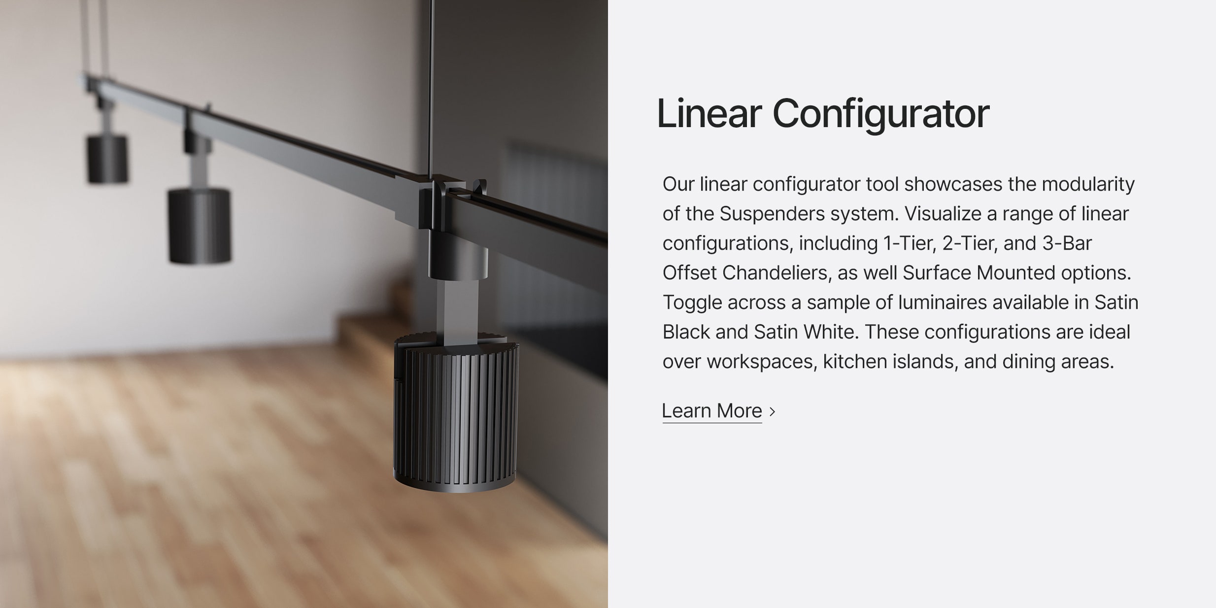 Our linear power bars are available in a variety of lengths as 1-tier, 2-tier, or offset configurations. Linear configurations can be connected in a continuous line with linear coupling components.