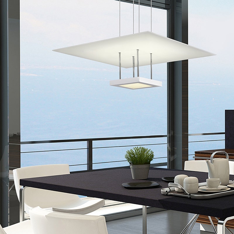 sonneman Chromaglo Bright White LED Pendant dining